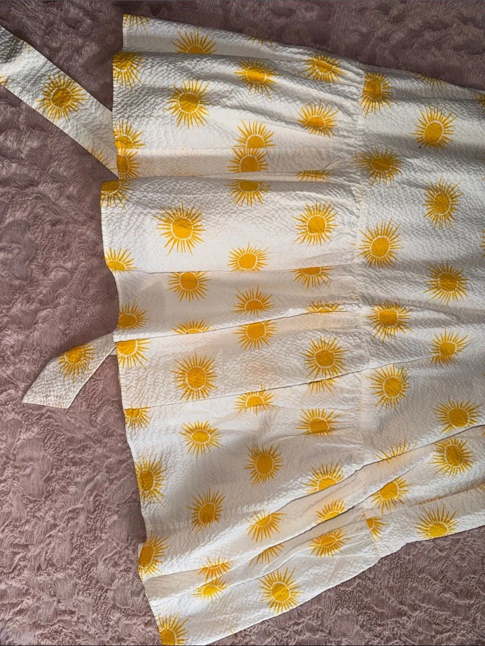 kate spade White Dress with Yellow Sun Motif